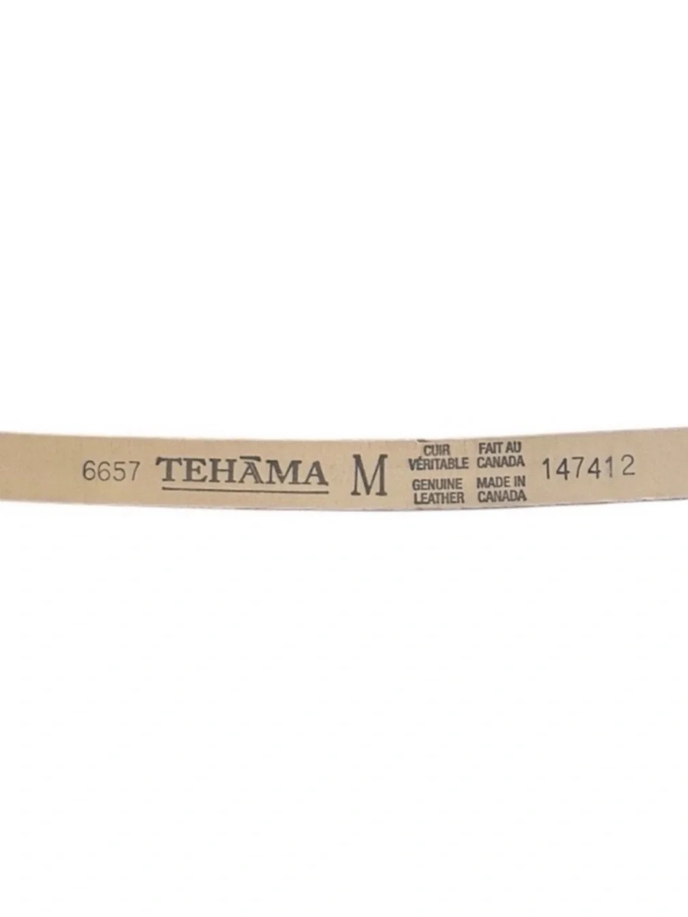 NEW TEHAMA Black Leather Belt with Silver Buckle Size Medium